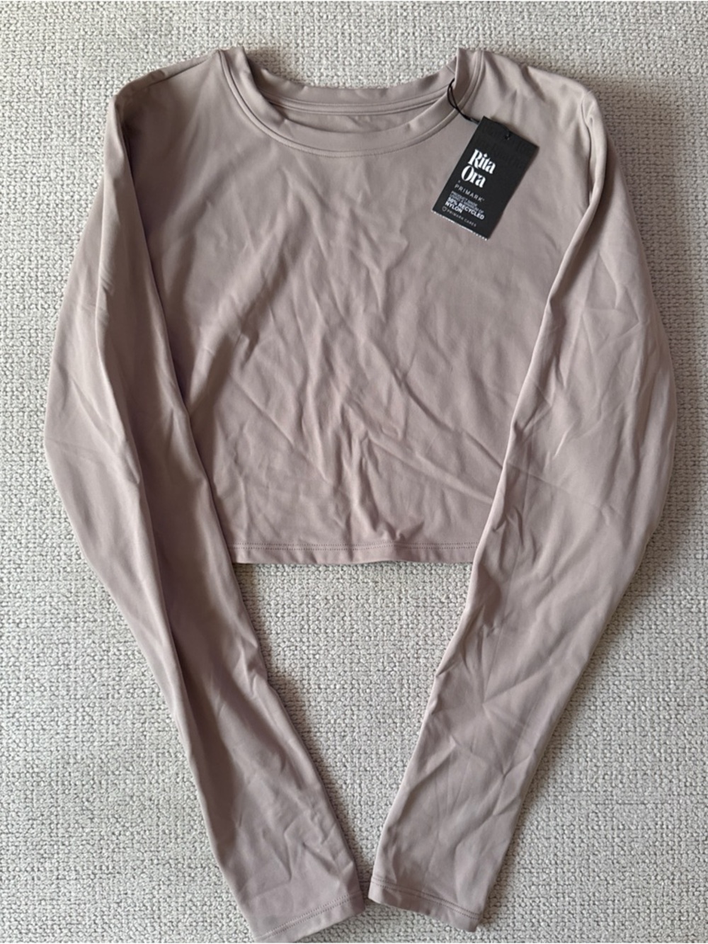 Women's Long Sleeve Crop Top in Mauve